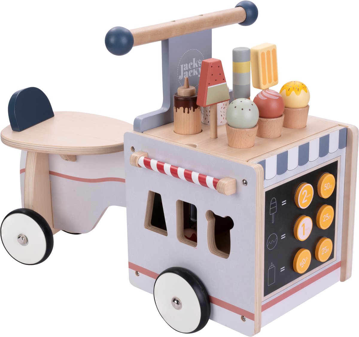 Holz-Laufrad-Eiswagen Jack Jacky