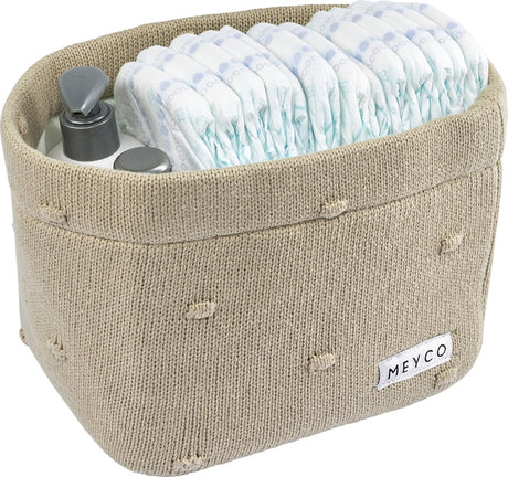 Meyco Baby Mini Knots Wickelkorb – Sand – mittel