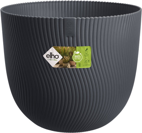 Elho Sereh rund 60 – großer Blumentopf für drinnen und draußen – 100 % recycelter Kunststoff – ø 59 x H 50,6 cm – Anthrazit