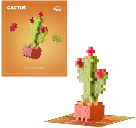 Plus-Plus Pflanzenpaket Blumenkaktus 4343 – botanisches Bauspielzeug – Konstruktionsspielzeug – Set mit 50 Bausteinen – ab 5 Jahren