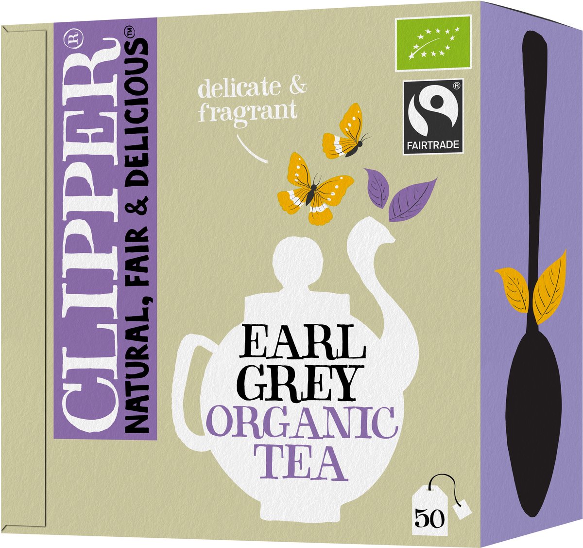 Clipper Teeschneider – Bio-Tee – Earl Grey – 4 x 50 Teebeutel