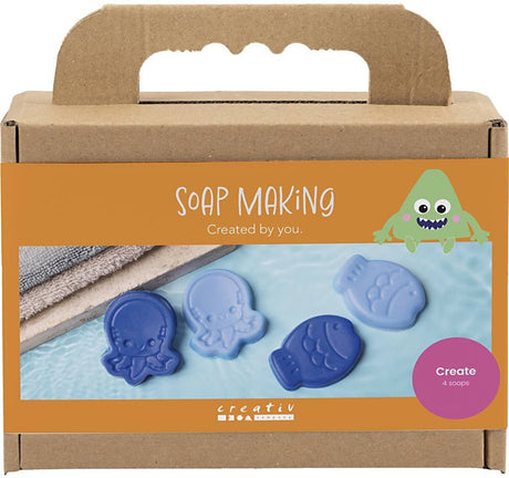 Creativ Company Seifenherstellungs-Hobbyset, Meerestiere, blau, 1 Box