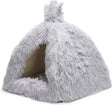 Beeztees kitten cave cosmo - kattenmand - pluche - grijs - 40x40x40 cm