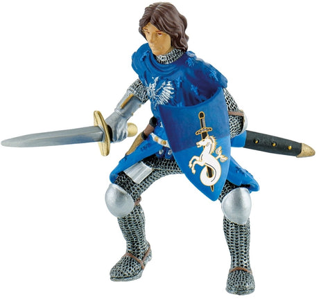 Bullyland 80784 – Spielfigur Prinz mit Schwert blau – ca. 8cm – lebensechte und detaillierte Gestaltung – ideal als Fantasiefigur, Dekoration oder kleines Geschenk für Kinder ab 3 Jahren