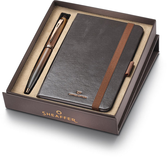 Sheaffer Kugelschreiber – Geschenkset 100 9374 – Kaffee-Edition – mit kleinem Notizbuch