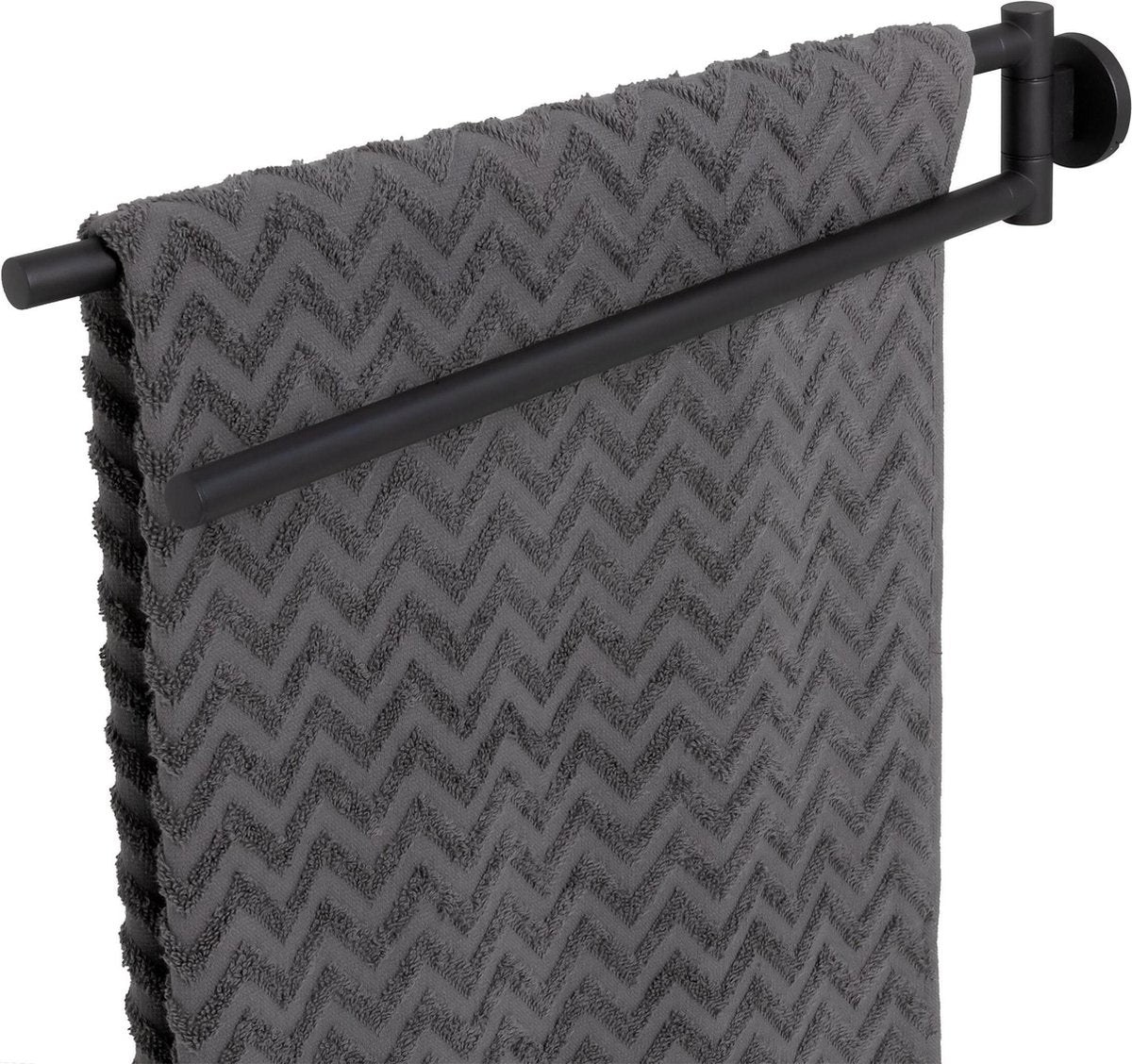 Tiger Noon Handtuchhalter 2-armig - Schwarz