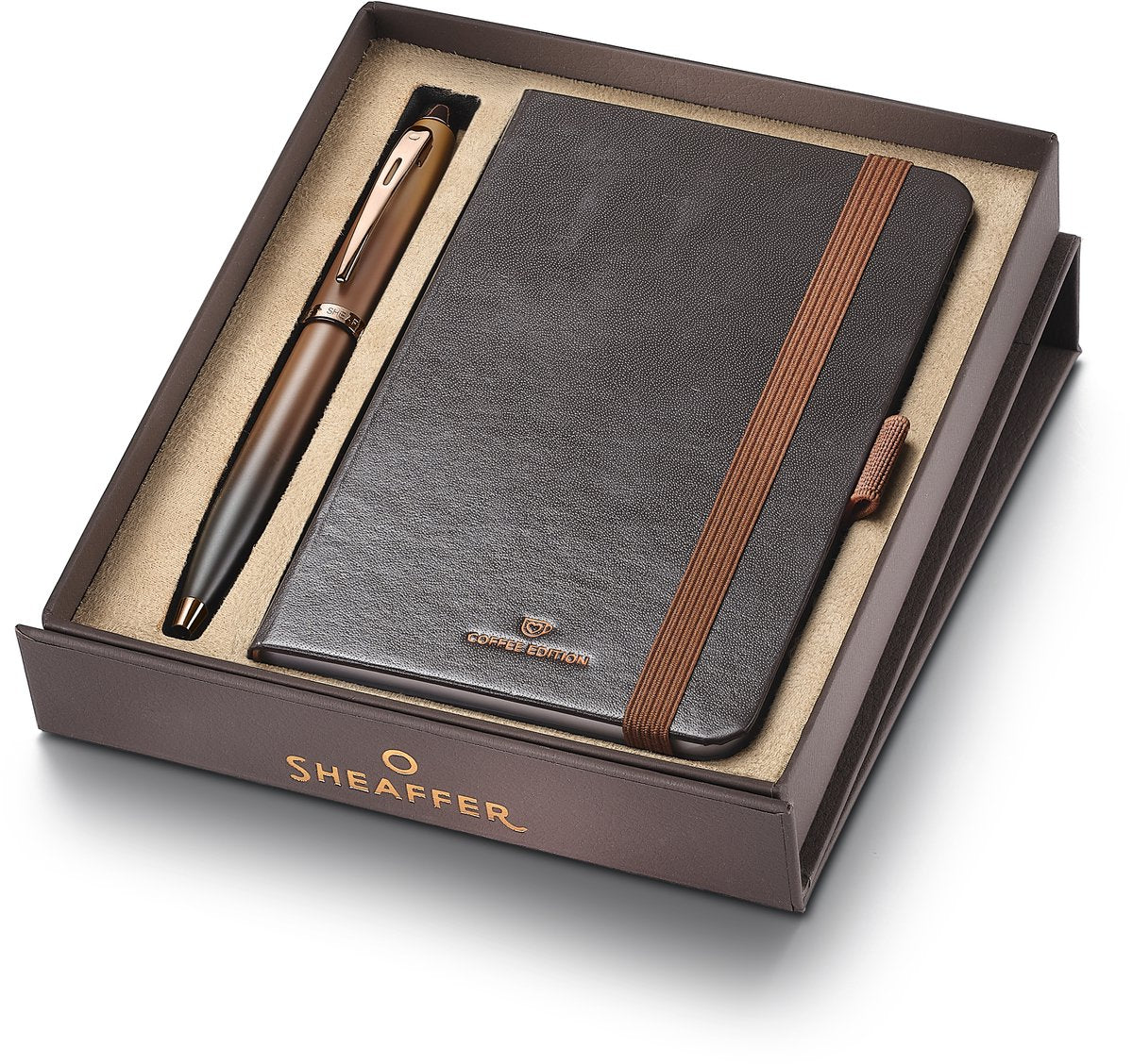 Sheaffer Kugelschreiber – Geschenkset 100 9374 – Kaffee-Edition – mit kleinem Notizbuch SF-G2937451-4