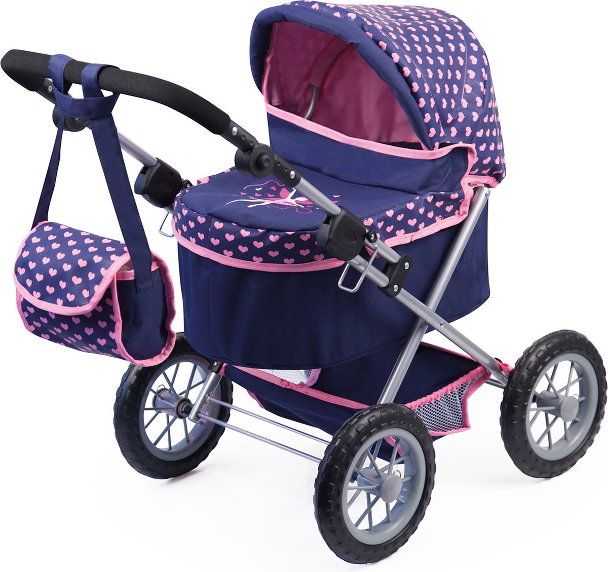 Bayer Design - Trendiger Puppenwagen - Blau und Rosa