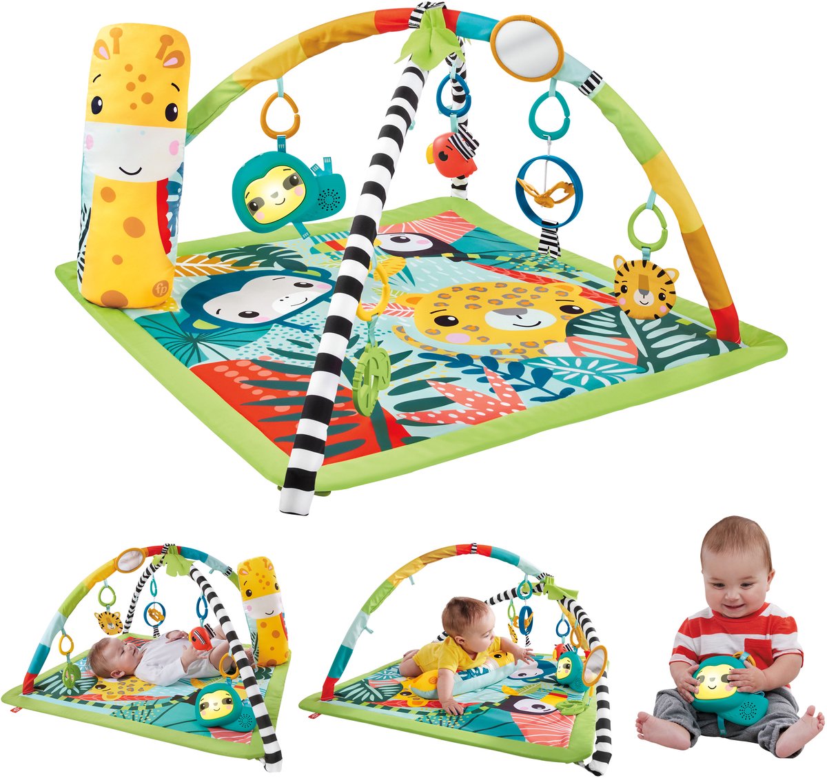 Fisher Price Rainforest Babyspielmatte, 3in1