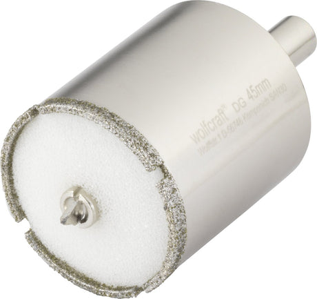 Wolfcraft - Fliesenbohrer 45mm - Diamantbohrer mit Zentrierbohrer - 5928000