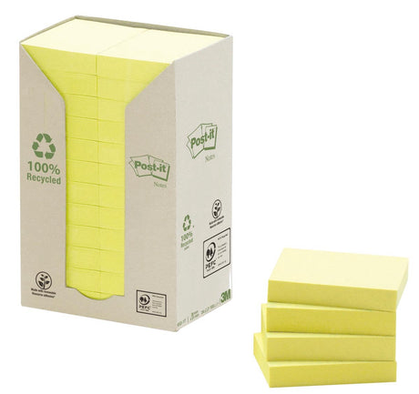 Post-it-Recyclingnotizen 653-1t 38x51mm pastellgelb 100 Blatt