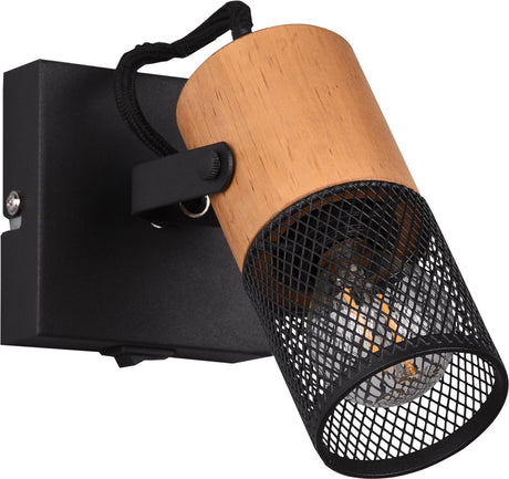 Trio tosh - spot - schwarz matt - exkl. 1x E14 4 W - dimmbar mit Schalter - nicht extern dimmbar