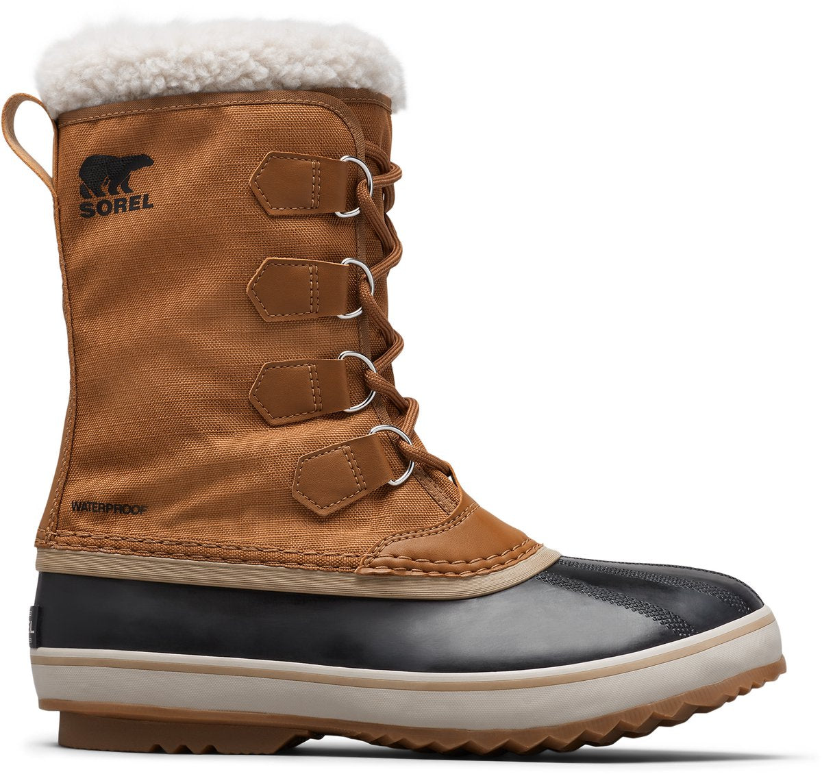 Sorel 1964 Pac™ Nylon WP Herren-Schneestiefel – Kamelbraun, Schwarz – Größe 44