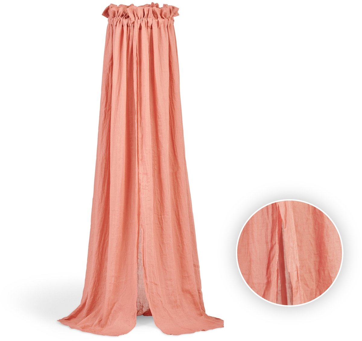 Jollein - baby sluier vintage (rosewood) - katoen - polyester - baby sluier, hemeltje - 155cm