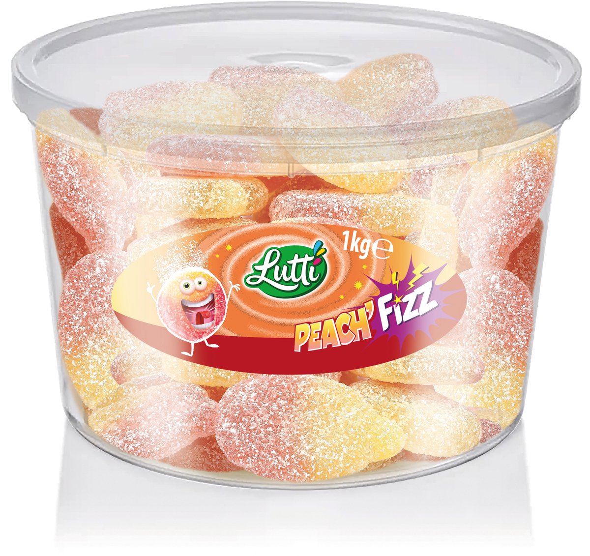 Lutti Peach'fizz Silo 1kg