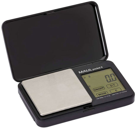 Maul Pocket II Taschenwaage 500 g - Schwarz - Kunststoff - 1 Stück - 11,5 x 7,3 x 1,8 cm -