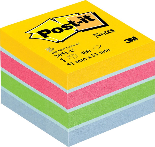 Post-it®-Notizen, Mini-Würfel, Ultra, 51 x 51 mm, 400 Blatt-Würfel