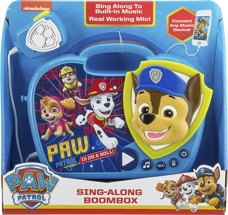 Paw Patrol PW-115 Sing-Along-Boombox – Karaoke-Set – mit Mikrofon MP3