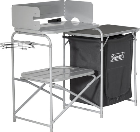 Coleman kampeerkeuken – complete campingkeuken opvouwbaar - grijs