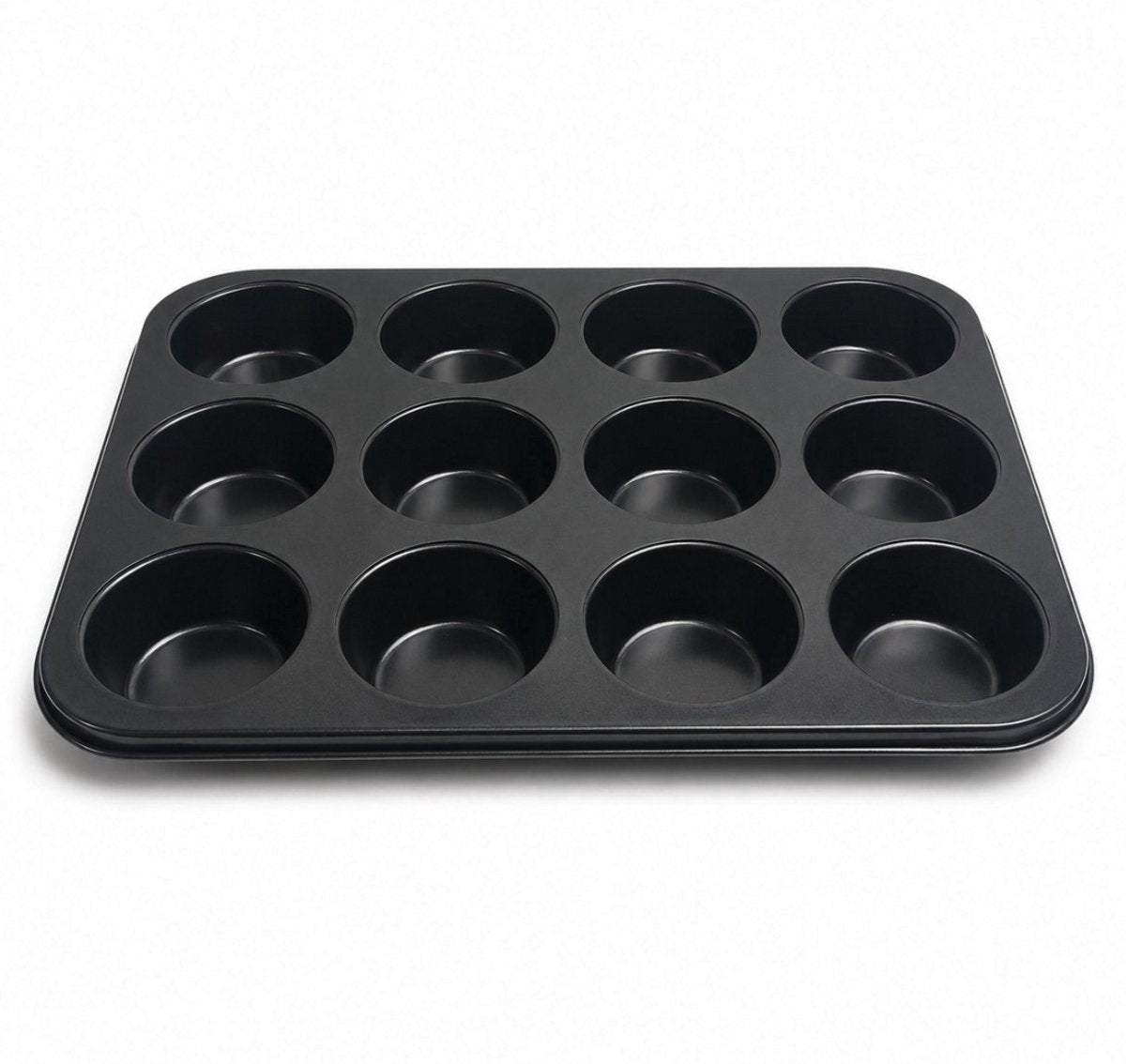 Kozie Muffinform für 12 Muffins – PFAS-frei – Antihaft-Backform – Cupcake-Form – Metall – Anthrazit