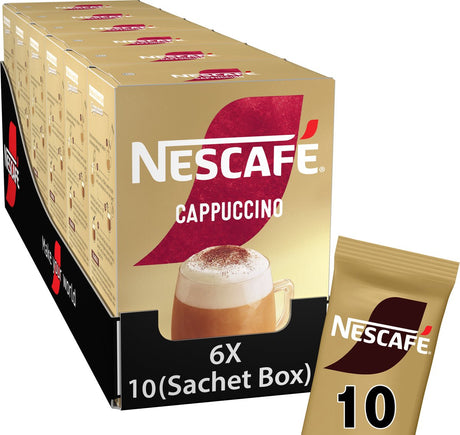 Nescafé Cappuccino Instantkaffee – 6 Kartons x 10 Beutel
