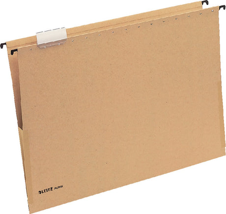 Leitz alpha® A3 Hängeregister mit Blasebalg – 25 Stück – V-Boden – Naturbraun