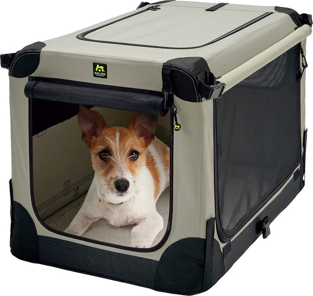 Maelson Reisebox, weiche Hundehütte, 62 cm, Beige, XS