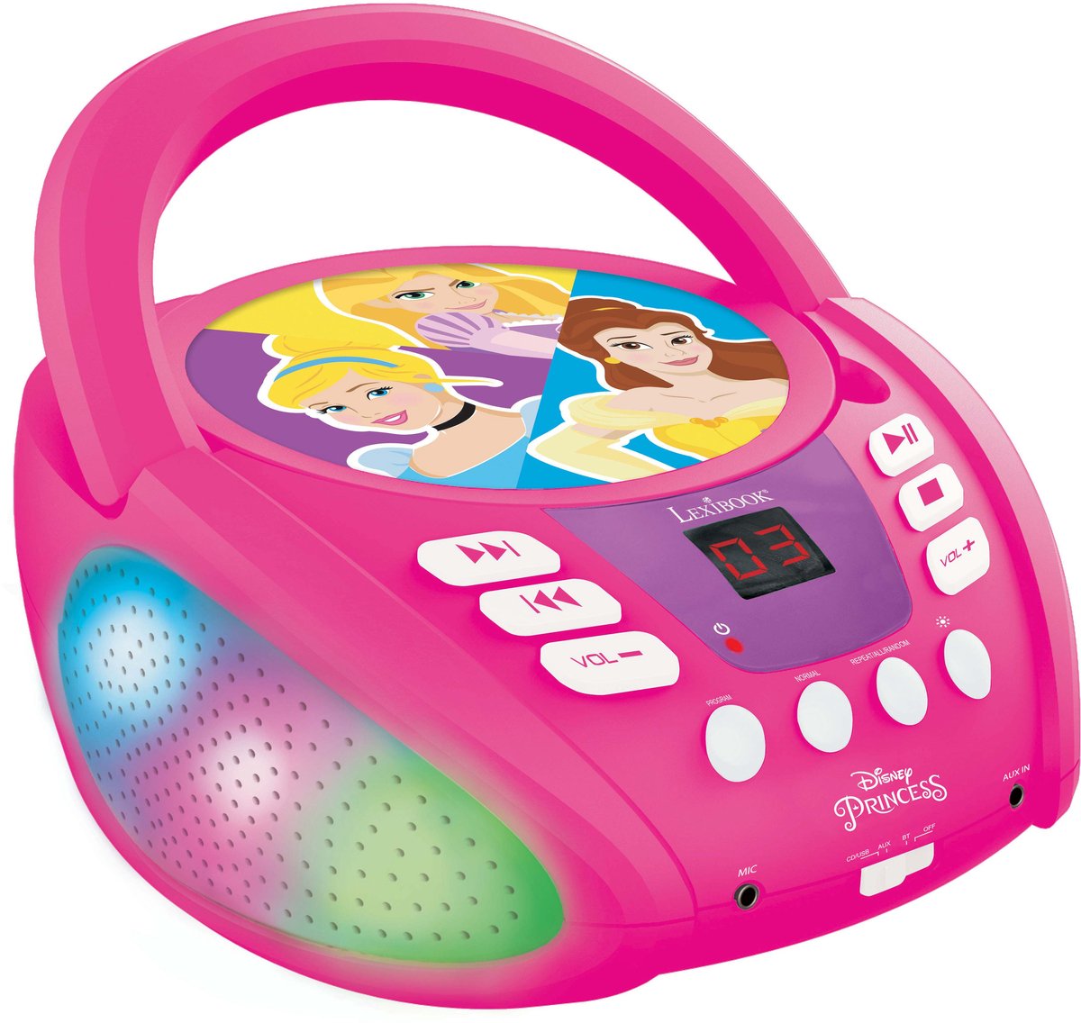 Lexibook disney prinses bluetooth cd player met verlichting