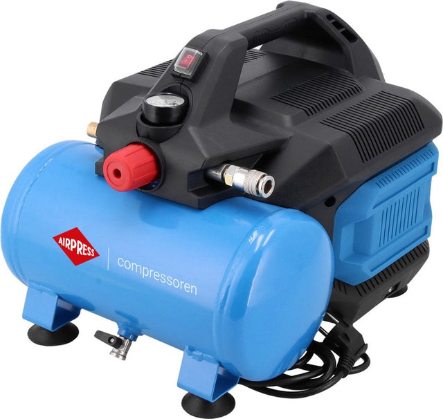 Airpress stille olievrije compressor lmo 6-126 8 bar 1 pk 0.75 kw 88 l min 6 l