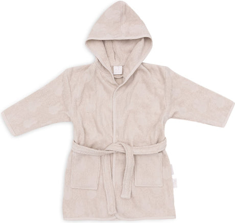 Jollein x nijntje - baby badjas badstof 1-2 jaar - badjas kinderen met capuchon - miffy jacquard - nougat