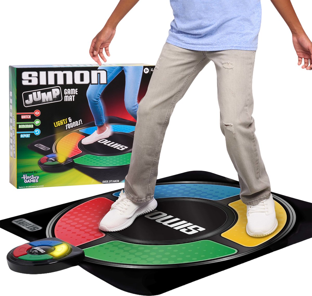 Spielen Sie einfach Simon Jump Game Mat – elektronische Sprungmatte mit Lichtton – aktives Memory-Spiel