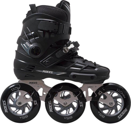 Roces Ego TIF 3x110 Inline-Skates Erwachsene – 3 Rollen 110 mm – Speed-Skates Inline-Skates – Schwarz Silber – Größe 39