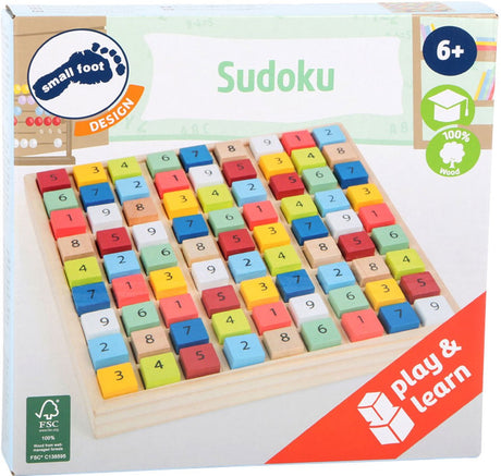 Kleiner Fuß - hölzerne Sudoku -Spielfarbe, 82dlg.