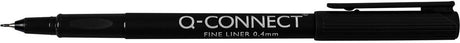 Q-Connect Fineliner, 0,4 mm, schwarz