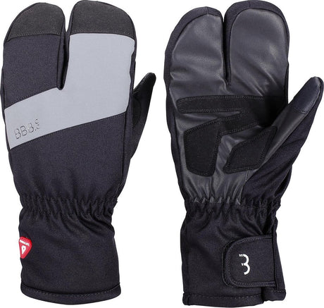 Bbb cycling subzero 2 x 2 fietshandschoenen winter - thermo fiets handschoenen waterdicht winddicht - zwart - maat s - bwg-35