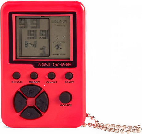 Kikkerland Taschen-Arcade-Spiel, ABS-Silikon, rot