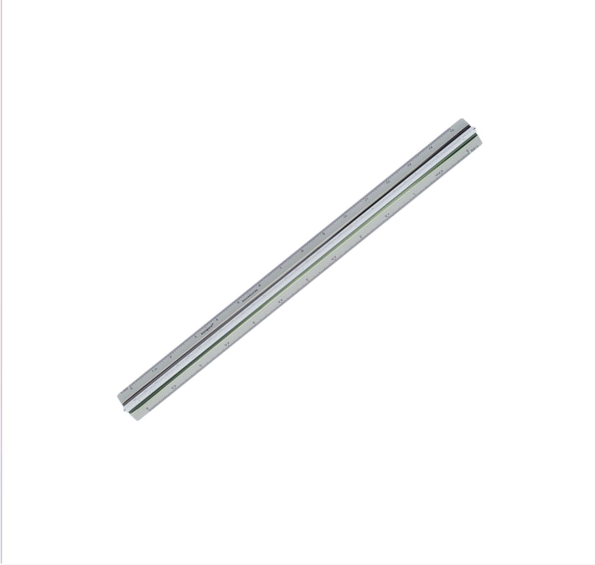 Kangaro schaalstok bouwkunde - 30 cm - aluminium - schaalverdeling 1:2,5 5 10 20 50 100 - k-760331