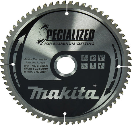 Makita Zubehör Kappsägeblatt Aluminium | spezialisiert 216x30x2,2 64t -5g - b-33299 - b-33299