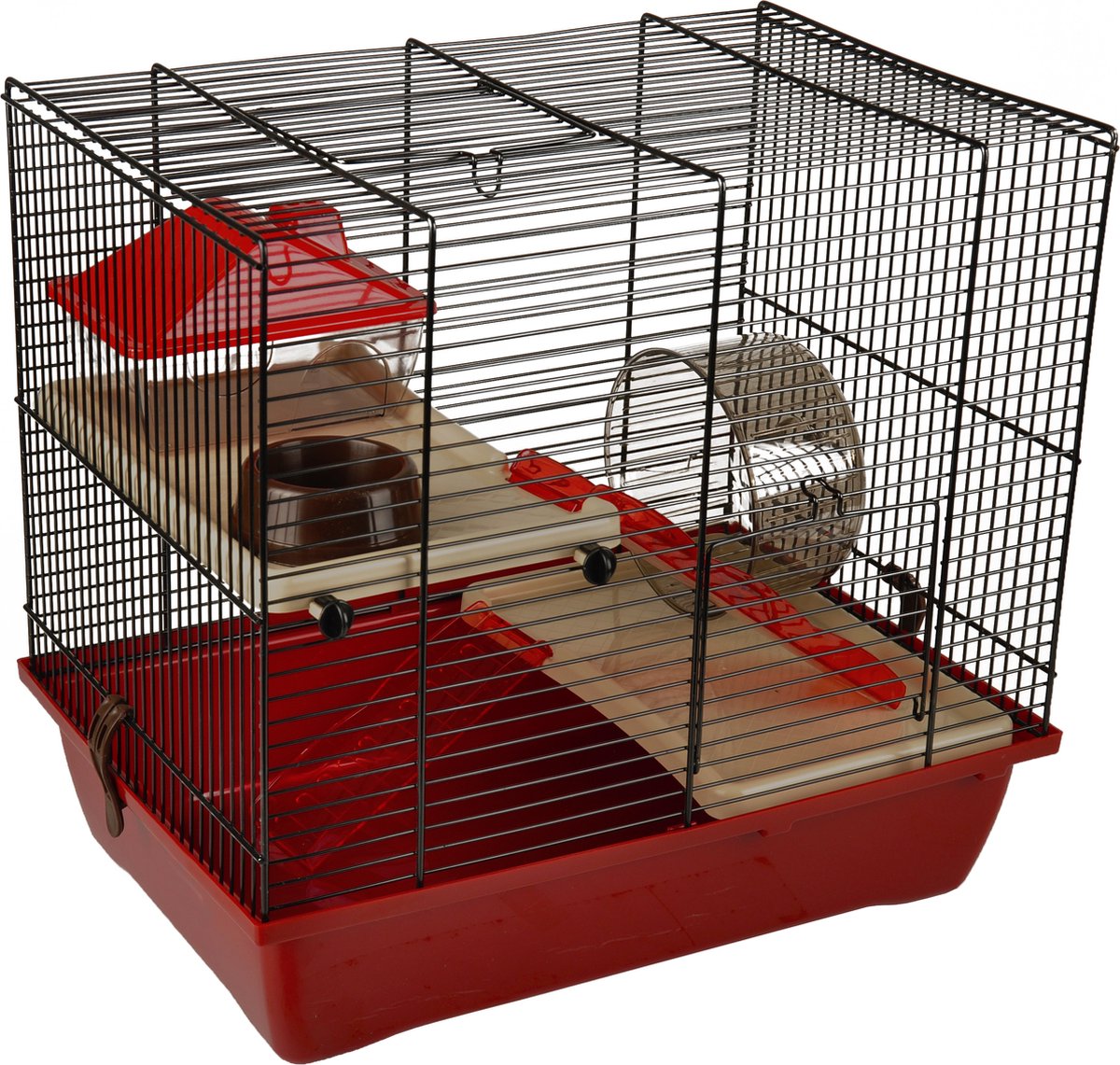 Flamingo-Hamsterkäfig Enzo 2 – 41,5 x 28,5 x 38 cm – rot
