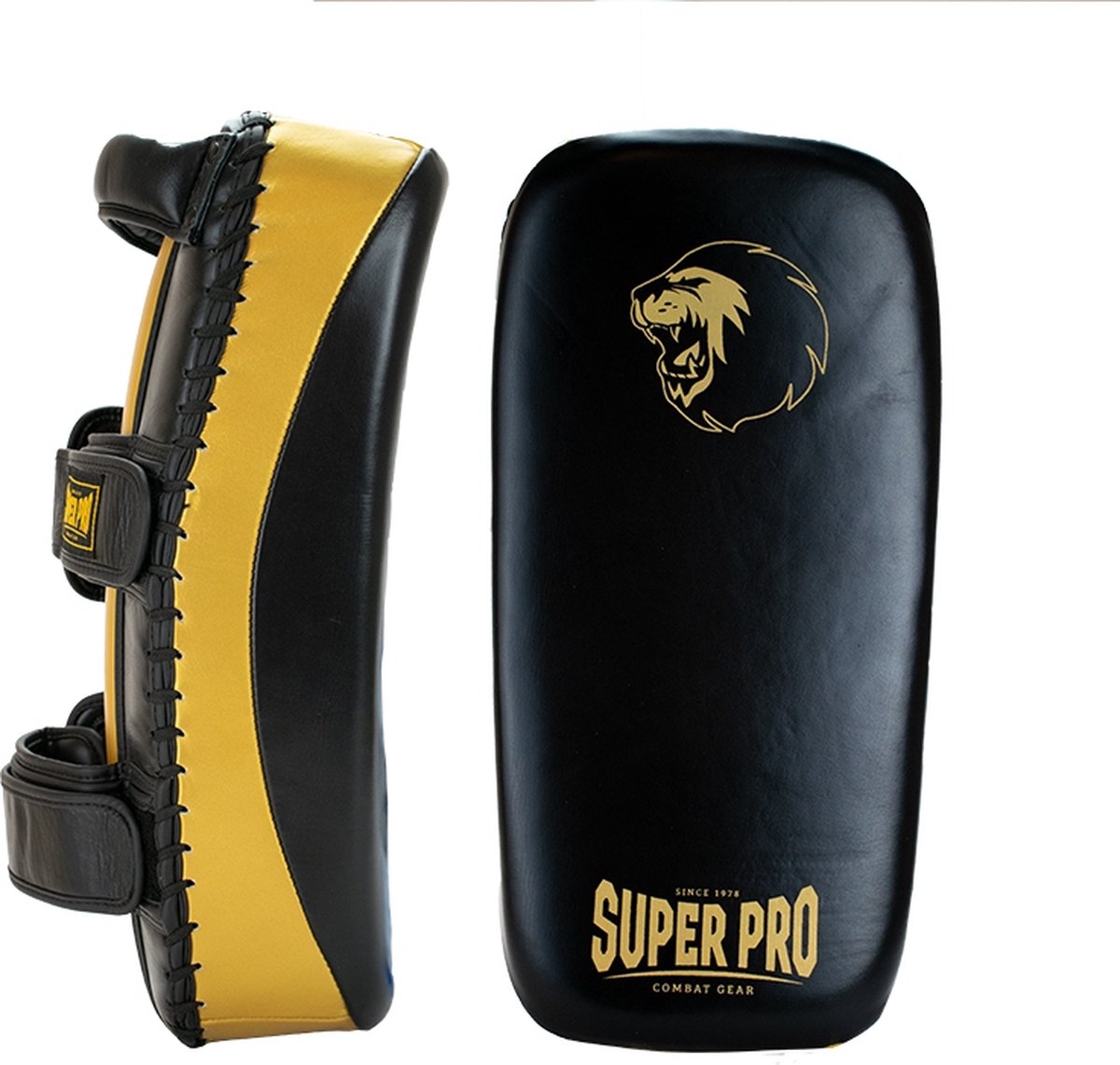 Super pro combat gear thaipad leder zwart goud
