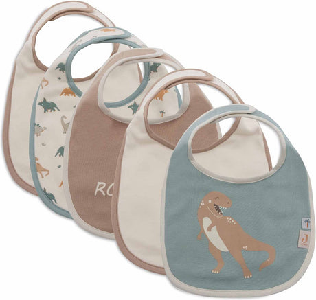 Jollein - baby slab - waterproof - slabbetjes - roarsome - 5 stuks