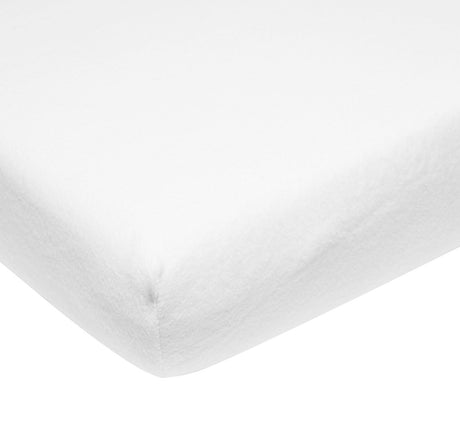 Meyco Baby Uni Molton Stretch Spannbettlaken – weiß – 40 x 80 x 90 cm