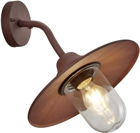 Trio brenta - wandlamp - roestkleur - excl. 1x e27 40w - buitenlverlichting - ip44