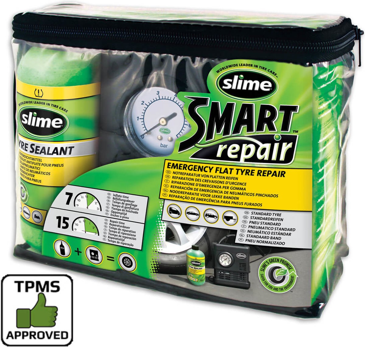 Slime Smart Repair Notfall-Reparaturset für platte Reifen