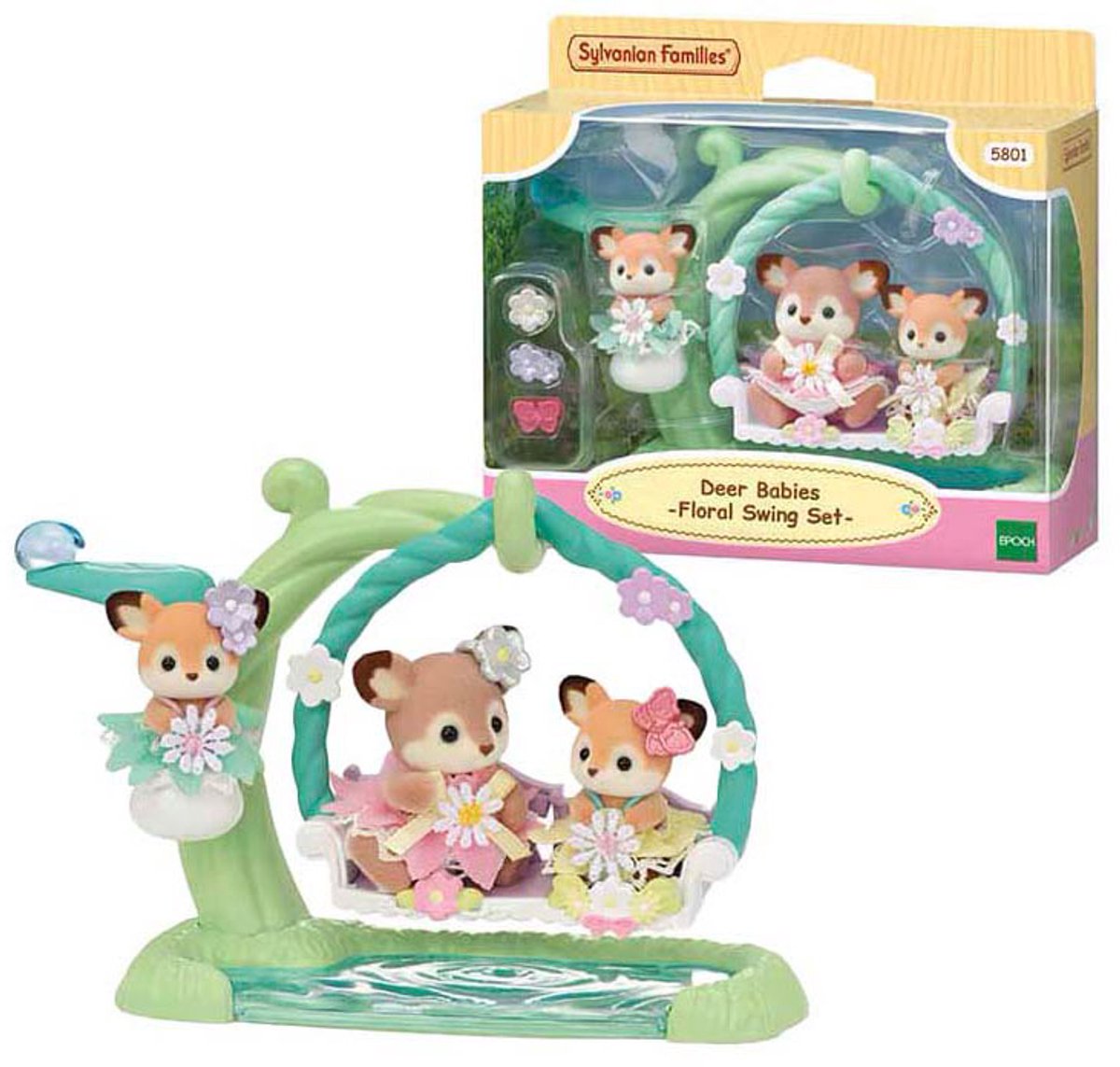 Sylvanian Family 5801 Baby-Hirsch- und Blumenschaukel