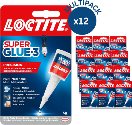 Loctite precision 12 x 5 gram extreem sterk | universele secondenlijm | multilijm voor knutsel precisie oplosingen | sterke alleslijm.