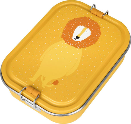 Trixie große Lunchbox - Mr. Löwe - RSV-Lunchbox für Kinder - leicht zu öffnende Lunchbox - 2 Fächer - Gelb