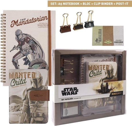 The mandalorian star wars notebook clip binder post-it