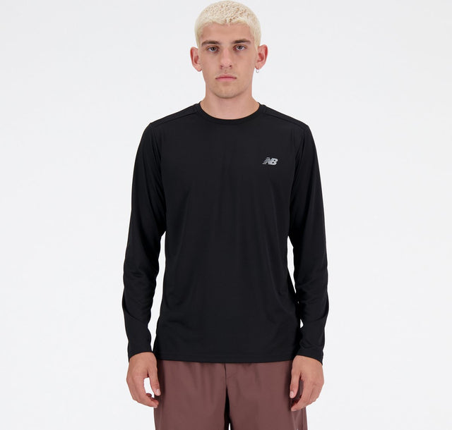 New Balance Sport Essential Langarm-Sportpullover für Herren – Schwarz