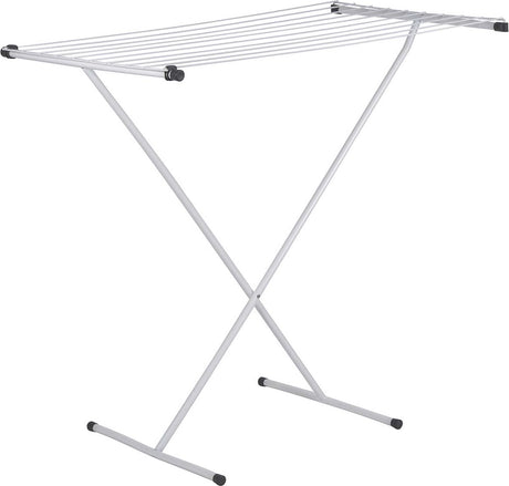Bo-camp - droogrek - compact - staal - schaarmodel - wit - 9 meter